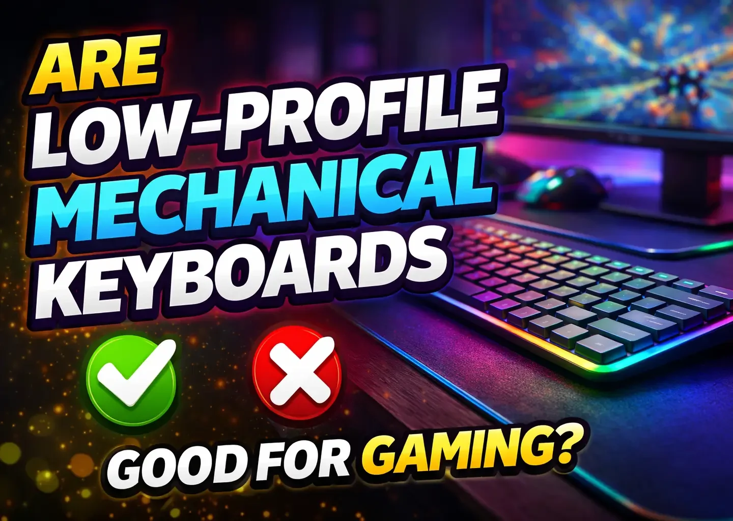 Is a Low-Profile Mechanical Keyboard Good for Gaming? (2026) Low-profile mechanical keyboard gaming setup