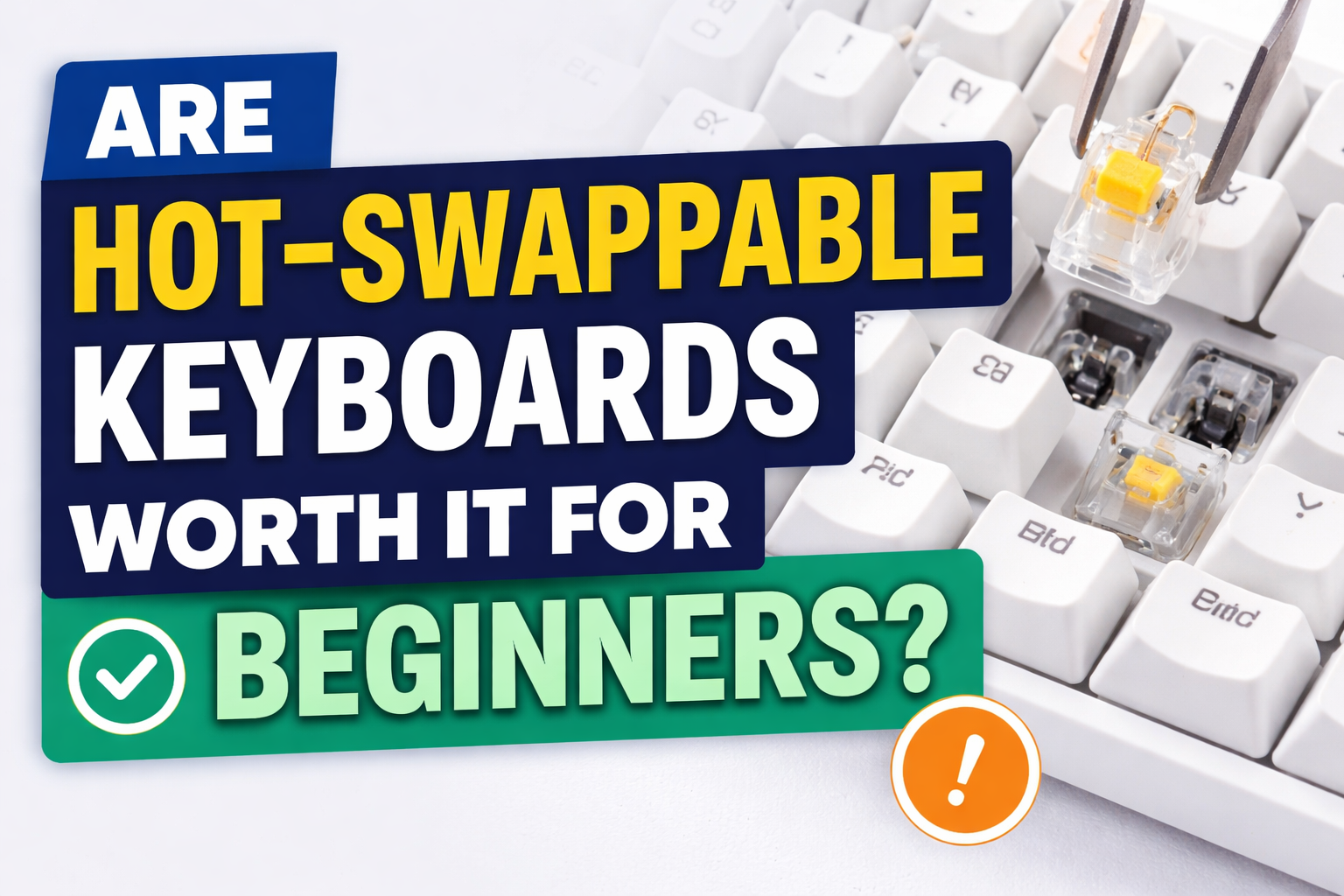 Hot-swappable keyboard with a switch removed