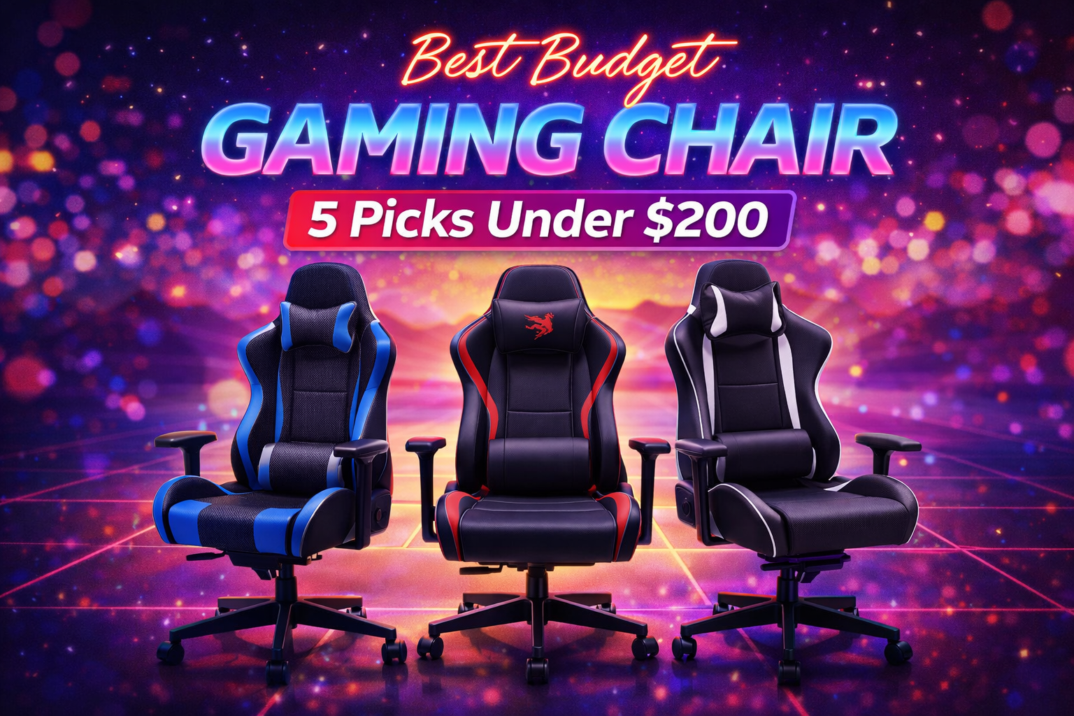 Best budget gaming chair 2026 under $200: Homall S-Racer, GTPLAYER GP-PRO, RESPAWN 200, OFM Essentials, and Songmics RCG12B. Real comparisons to premium models with specs that matter.