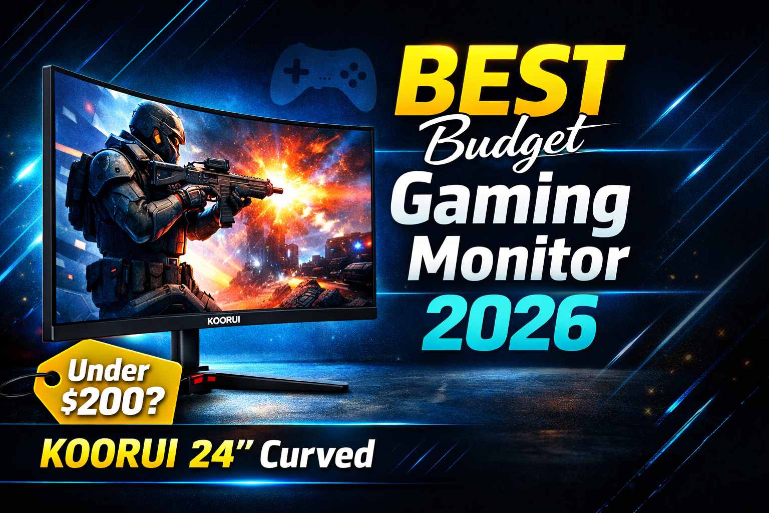 Best Budget Gaming Monitor 2026: KOORUI 24" Curved