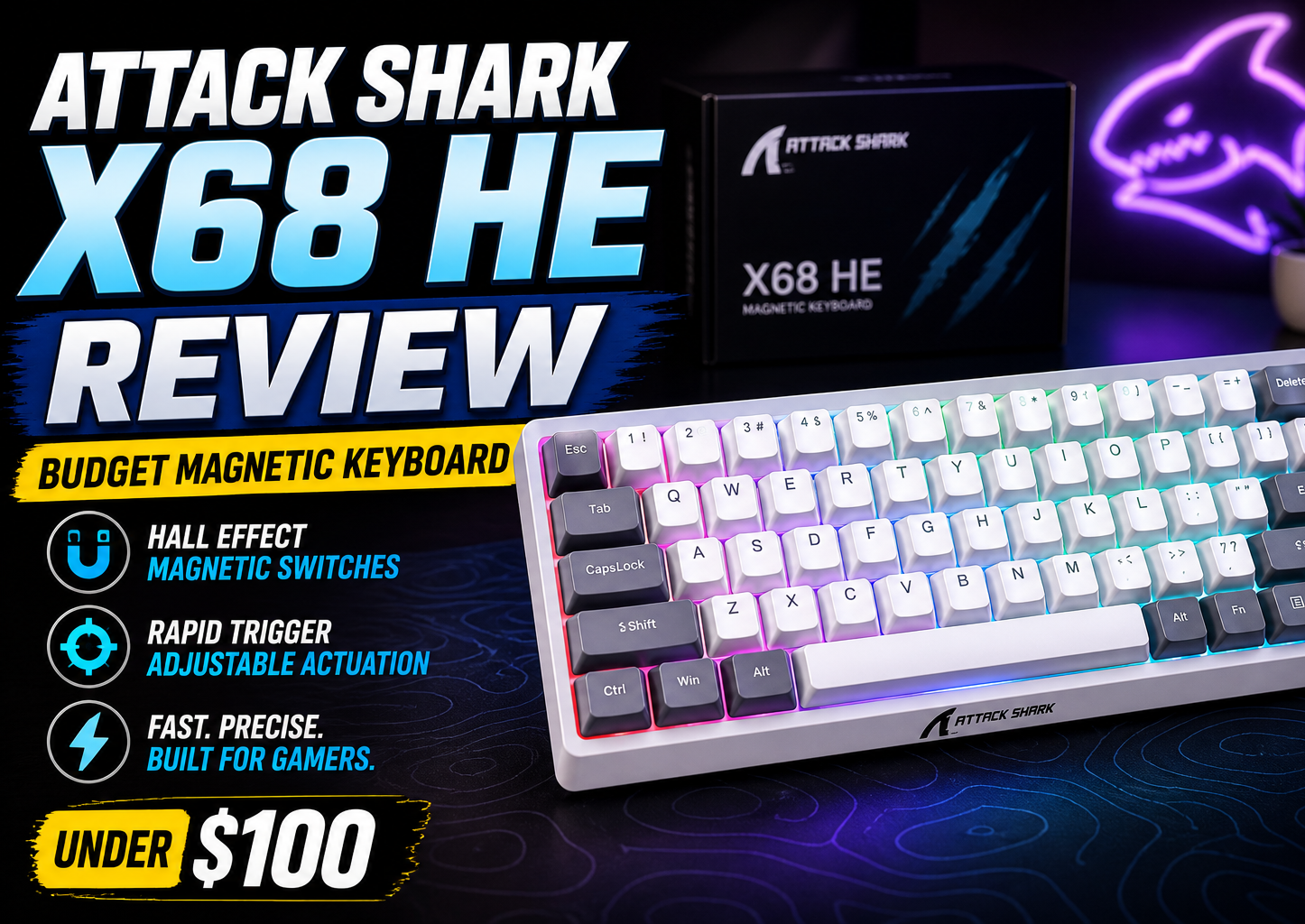 Attack Shark X68 HE Review: Budget Magnetic Keyboard